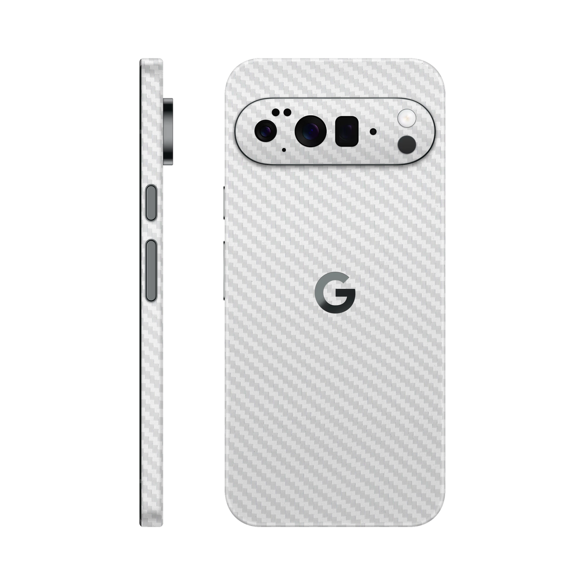 Folie de protectie pentru Google Pixel 10 Pro, eSkins Elegans, Skin Carbon Alb