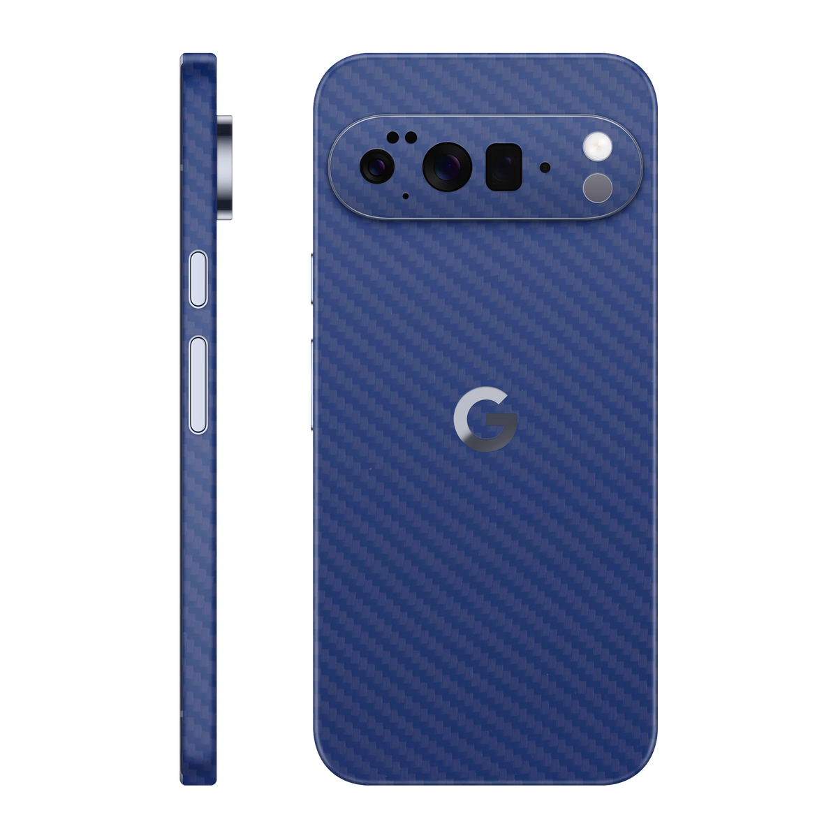 Folie de protectie pentru Google Pixel 10 Pro XL, eSkins Elegans, Skin Carbon Albastru