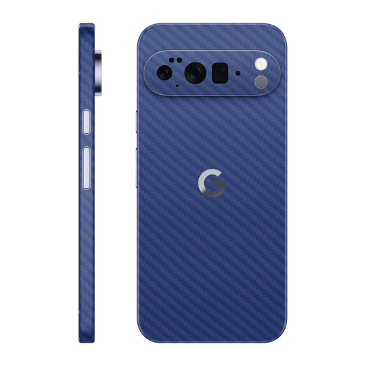 Folie de protectie pentru Google Pixel 10 Pro XL, eSkins Elegans, Skin Carbon Albastru