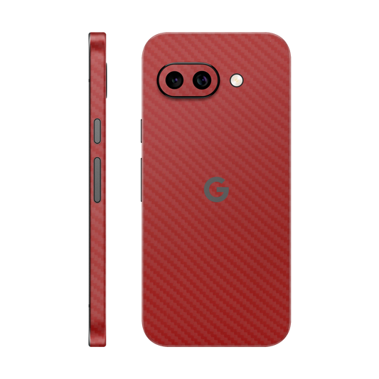 Folie de protectie pentru Google Pixel 10a, eSkins Elegans, Skin Carbon Rosu