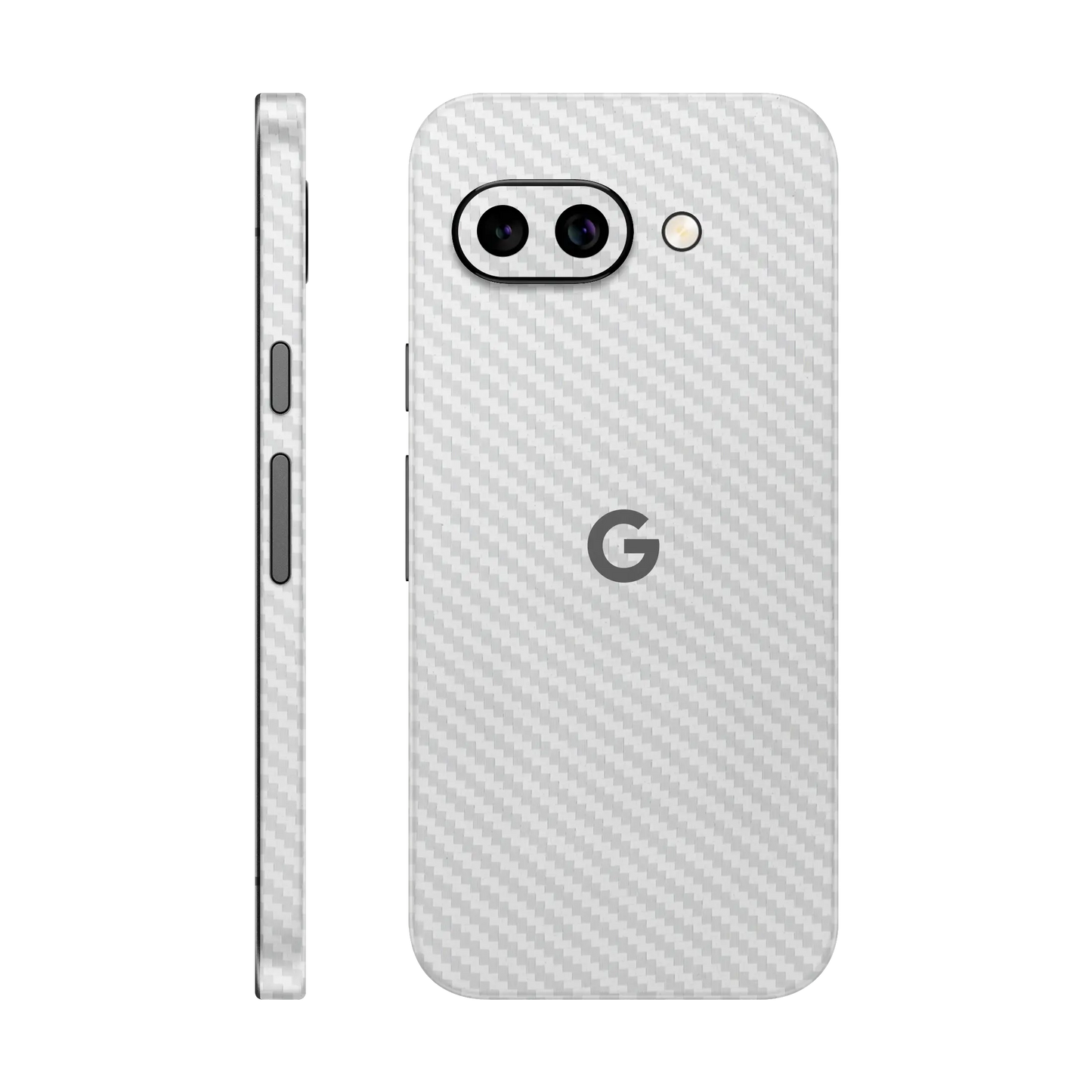 Folie de protectie Google Pixel 10a, eSkins Elegans, Skin Carbon Alb