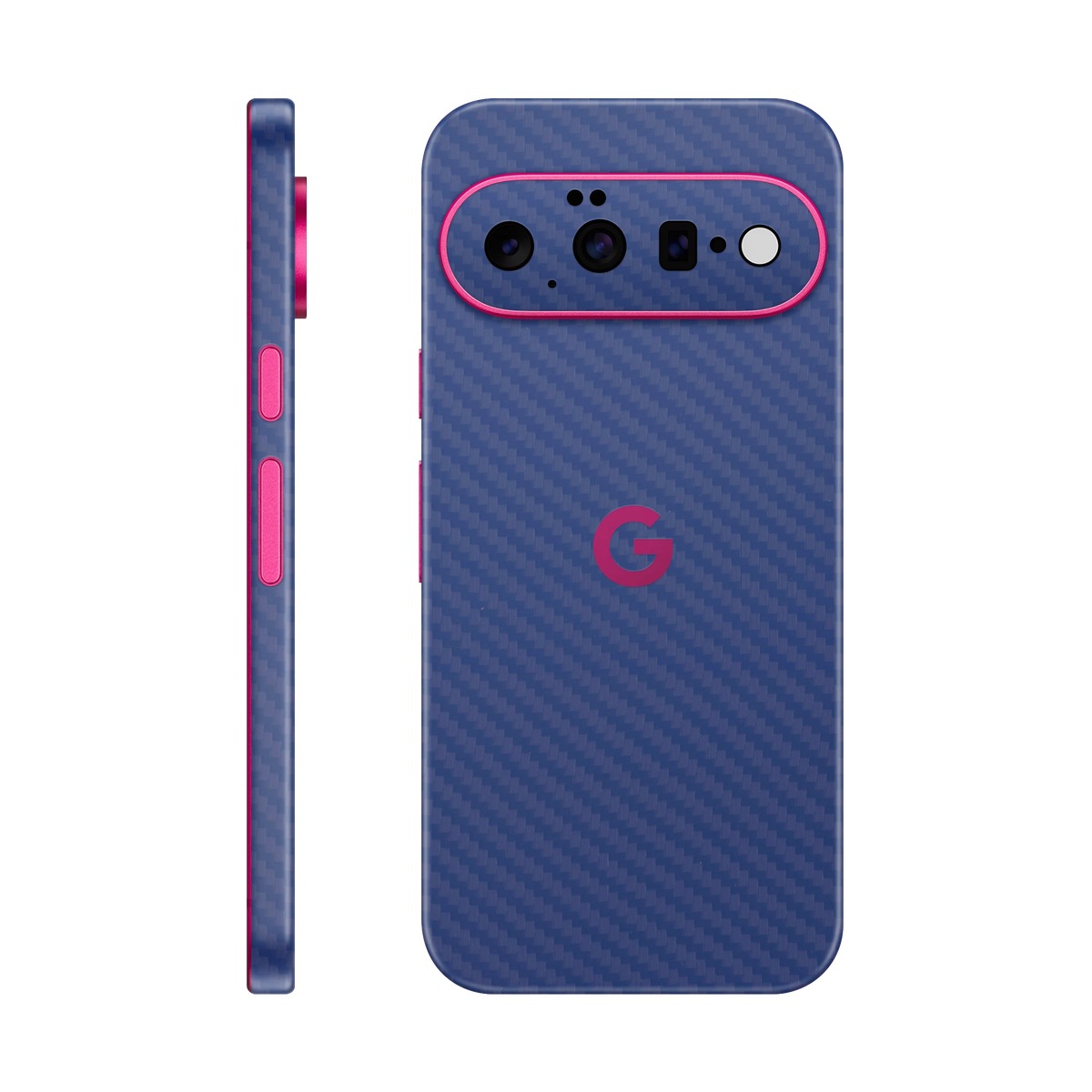 Folie de protectie pentru Google Pixel 11, eSkins Elegans, Skin Carbon Albastru