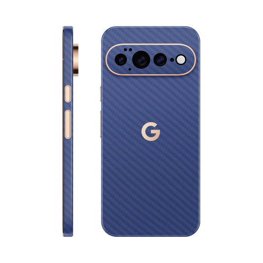 Folie de protectie pentru Google Pixel 11 Pro, eSkins Elegans, Skin Carbon Albastru