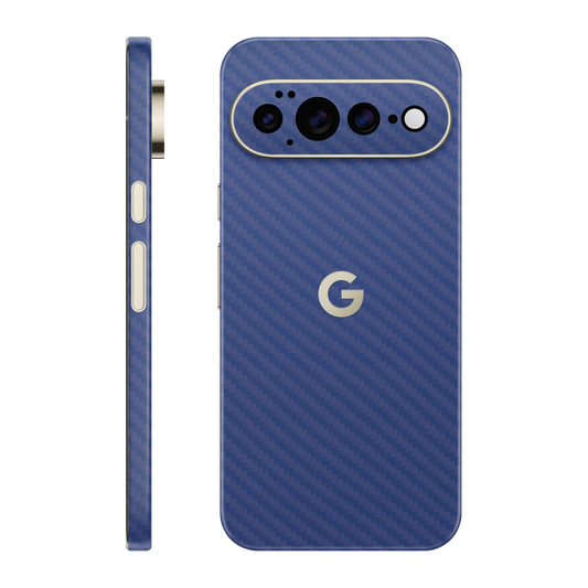 Folie de protectie pentru Google Pixel 11 Pro XL, eSkins Elegans, Skin Carbon Albastru