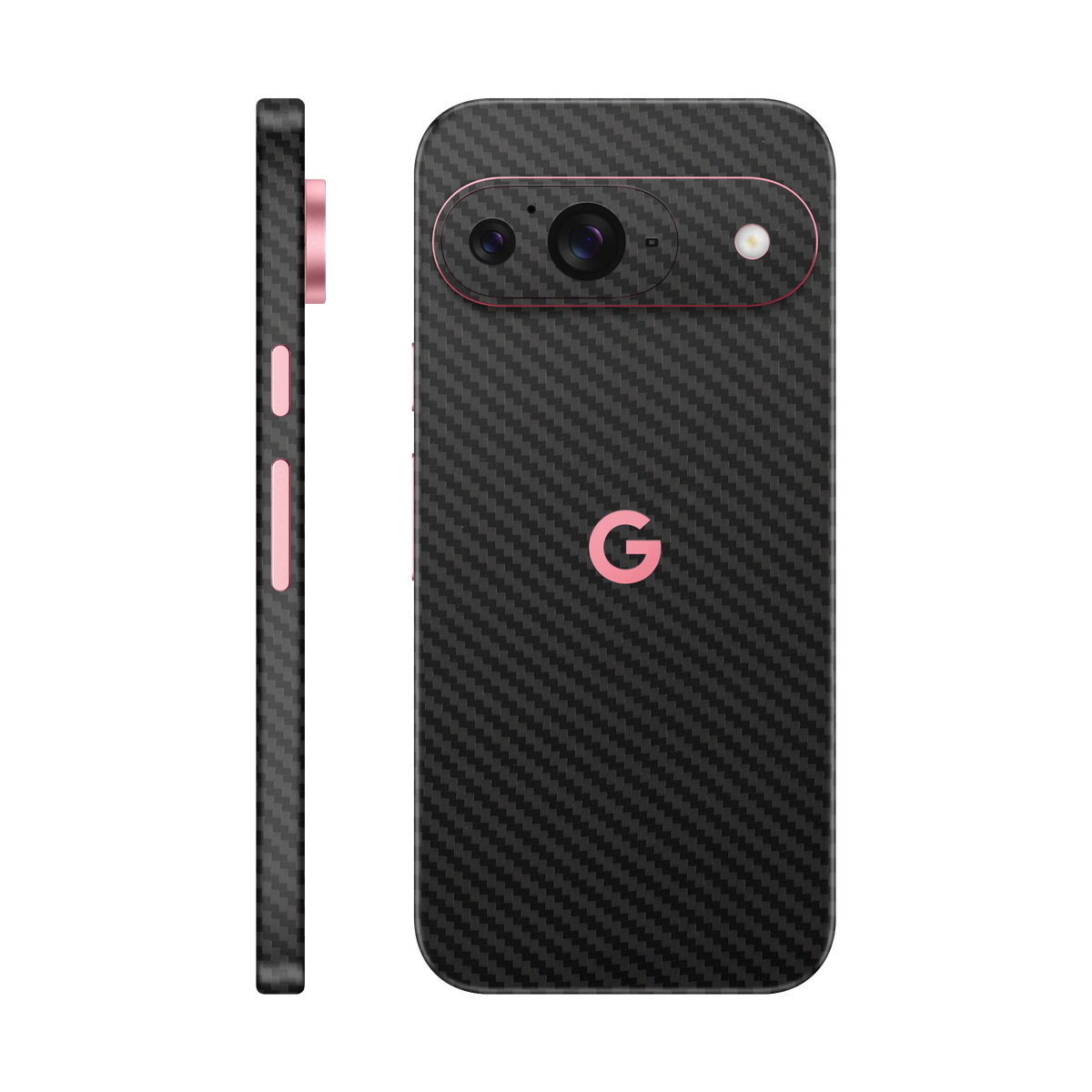 Folie de protectie pentru Google Pixel 9, eSkins Elegans, Skin Carbon Negru
