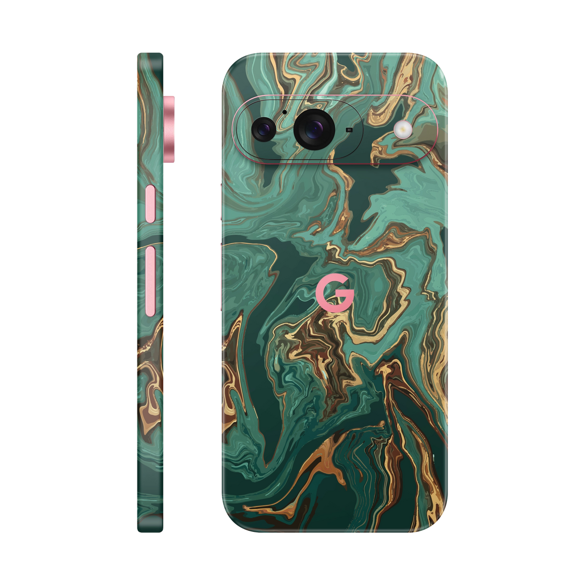 Folie de protectie pentru Google Pixel 9, eSkins Signature, Skin Emerald Flow