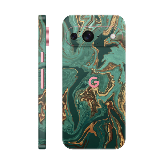 Folie de protectie pentru Google Pixel 9, eSkins Signature, Skin Emerald Flow
