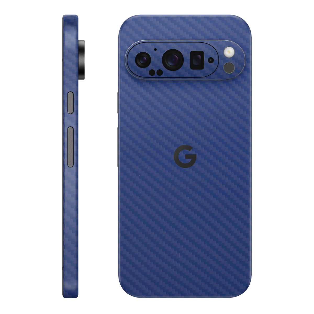 Folie de protectie pentru Google Pixel 9 Pro XL, eSkins Elegans, Skin Carbon Albastru