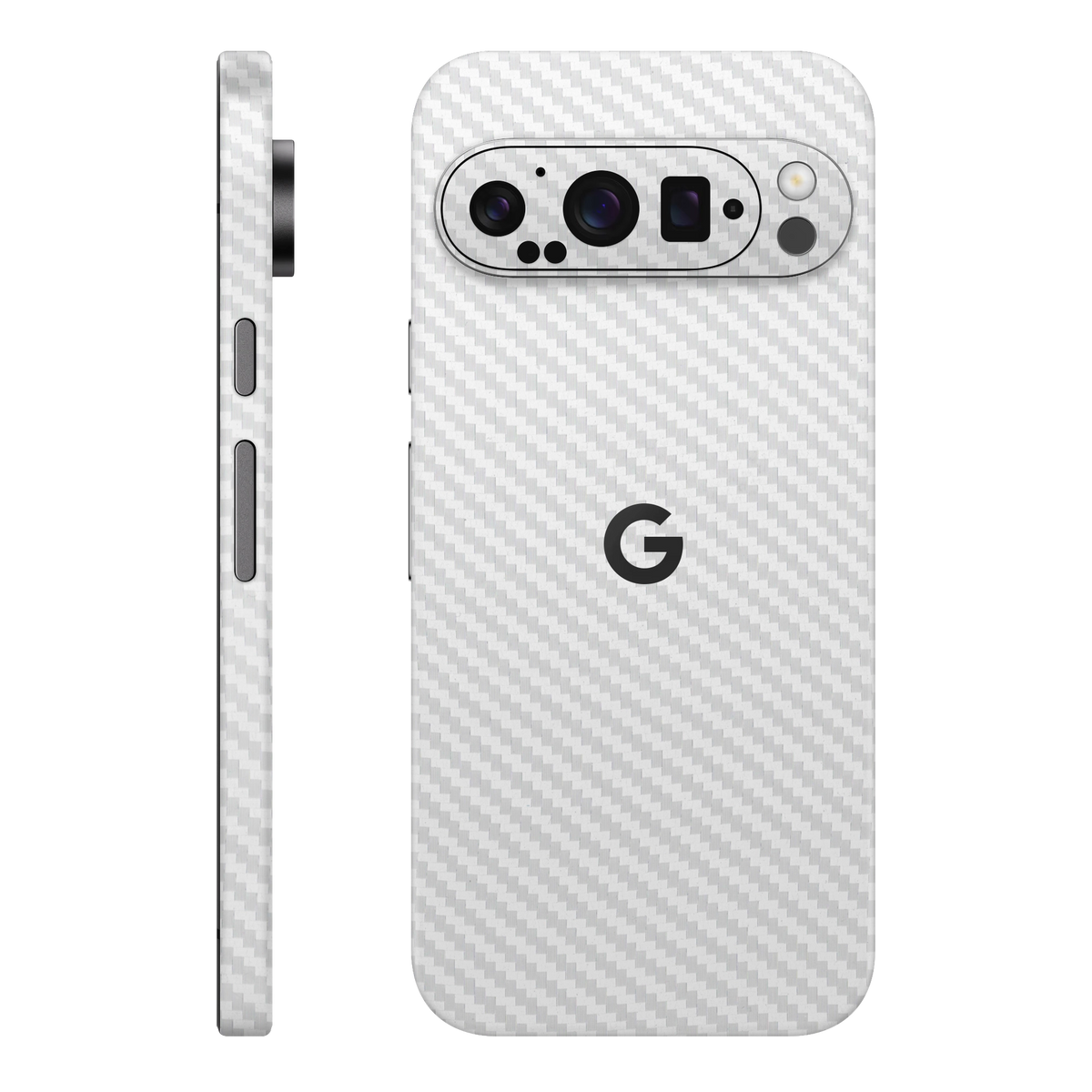 Folie de protectie pentru Google Pixel 9 Pro XL, eSkins Elegans, Skin Carbon Alb