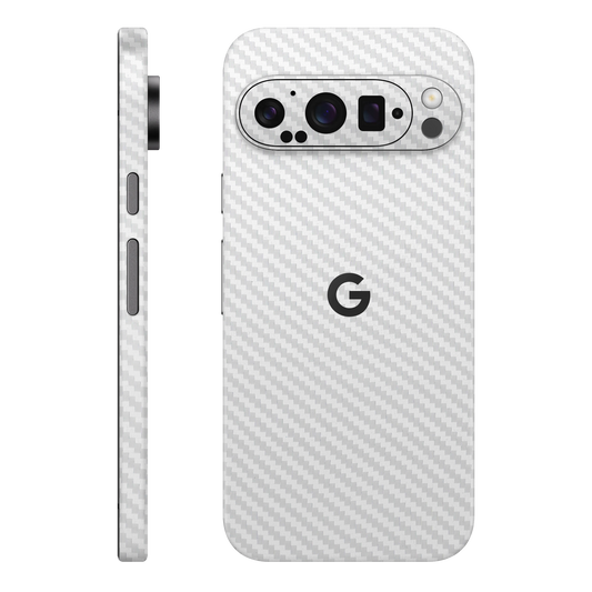 Folie de protectie pentru Google Pixel 9 Pro XL, eSkins Elegans, Skin Carbon Alb