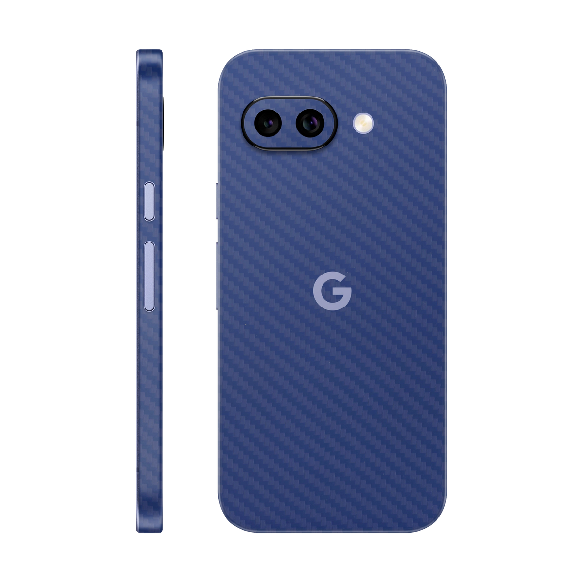 Folie de protectie pentru Google Pixel 9a, eSkins Elegans, Skin Carbon Albastru