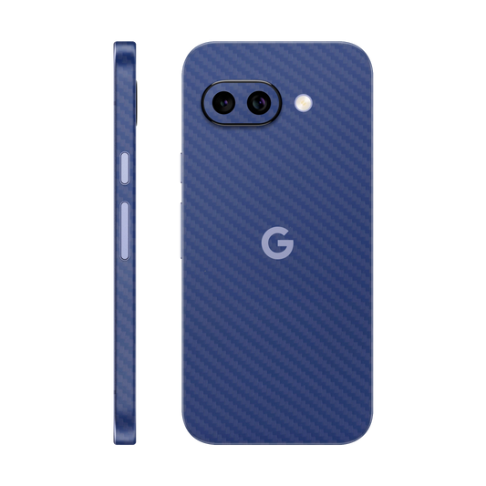 Folie de protectie pentru Google Pixel 9a, eSkins Elegans, Skin Carbon Albastru