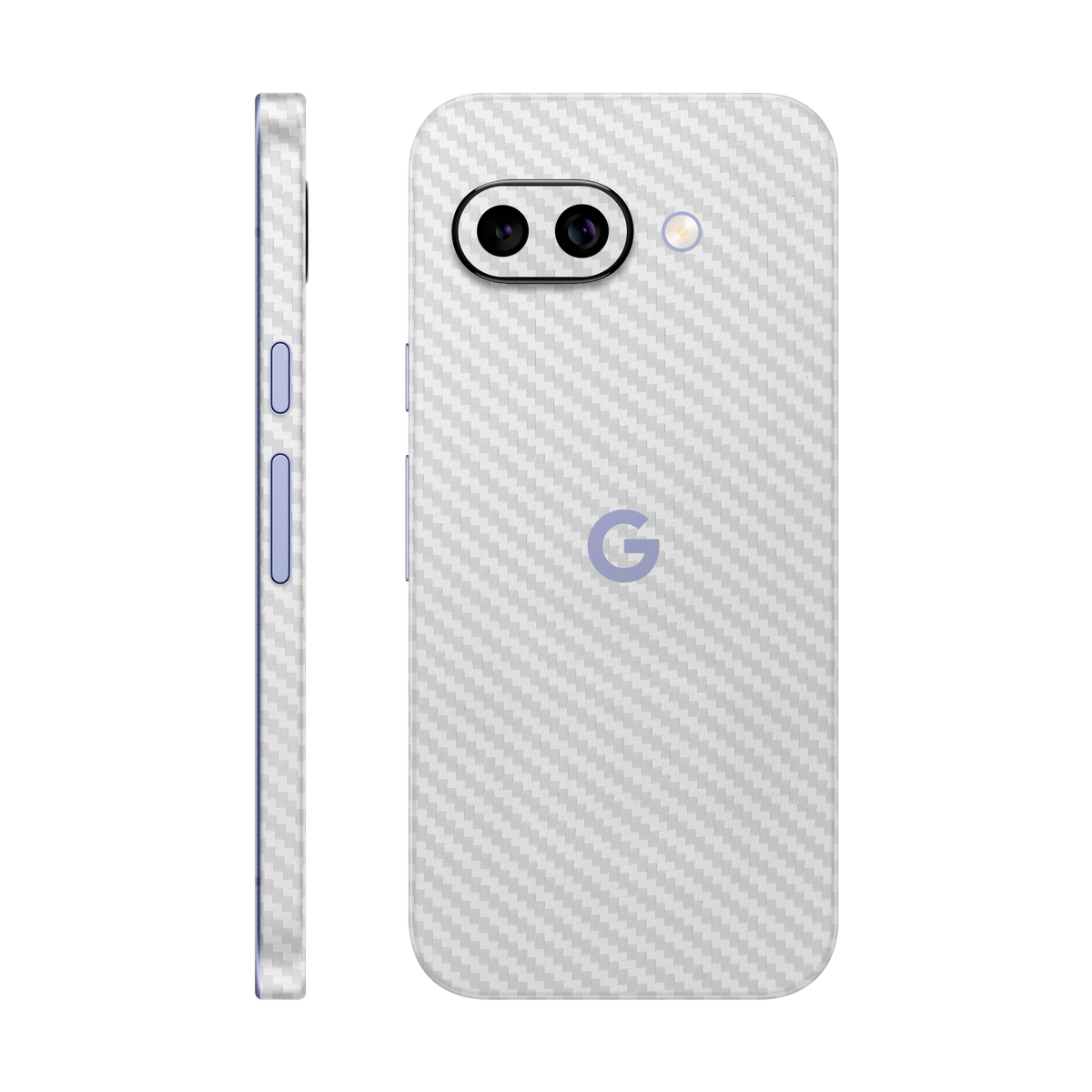 Folie de protectie pentru Google Pixel 9a, eSkins Elegans, Skin Carbon Alb