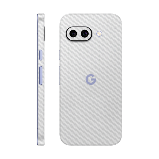 Folie de protectie pentru Google Pixel 9a, eSkins Elegans, Skin Carbon Alb