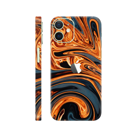 Folie de protectie pentru iPhone 12, eSkins Signature, Skin Amber Blaze