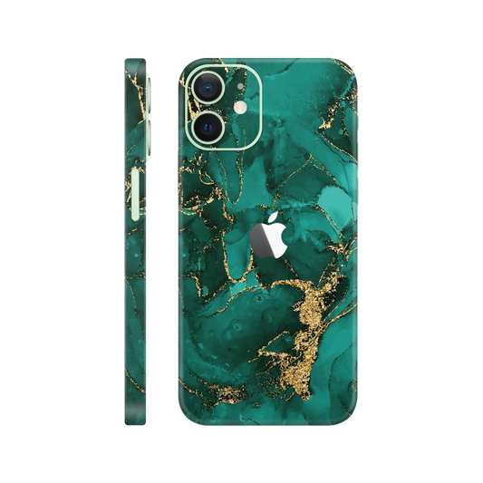 Folie de protectie pentru iPhone 12, eSkins Signature, Skin Ethereal Green