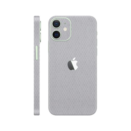 Folie de protectie pentru iPhone 12, eSkins Elegans, Skin Honeycomb Gri