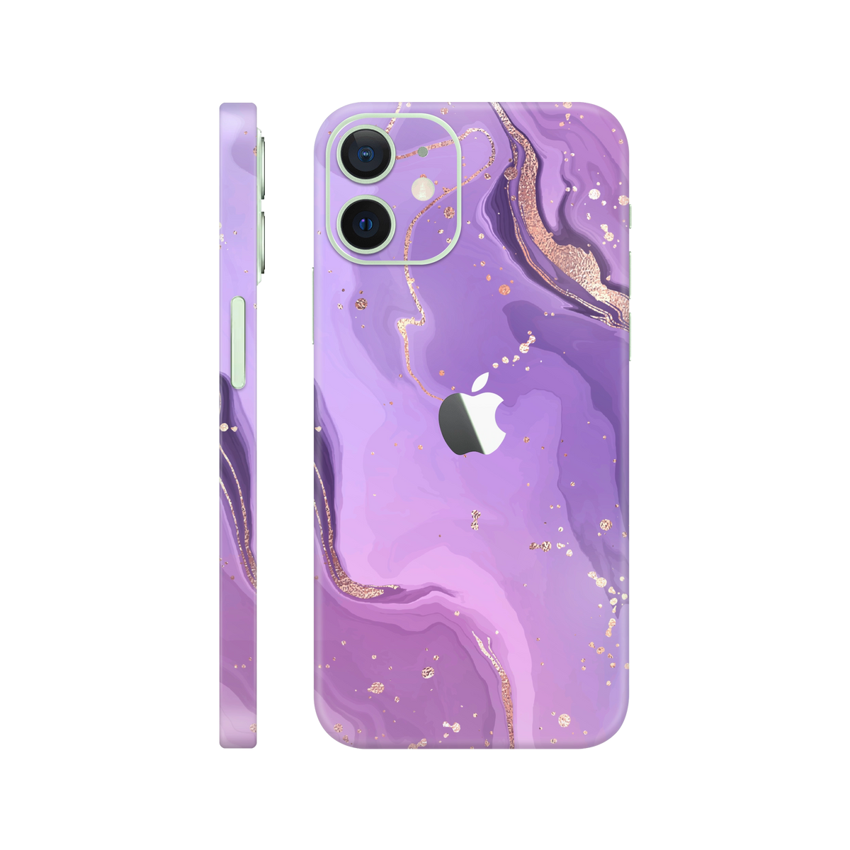 Folie de protectie pentru iPhone 12, eSkins Signature, Skin Lavender Swirl