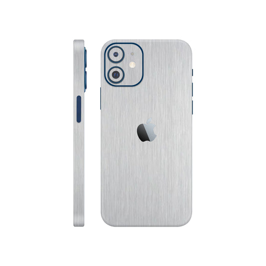 Folie de protectie iPhone 12 Mini, eSkins Elegans, Skin Metalic Gri