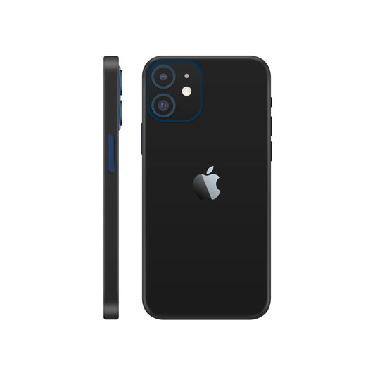 Folie de protectie iPhone 12 Mini, eSkins Unique, Skin Mat Negru