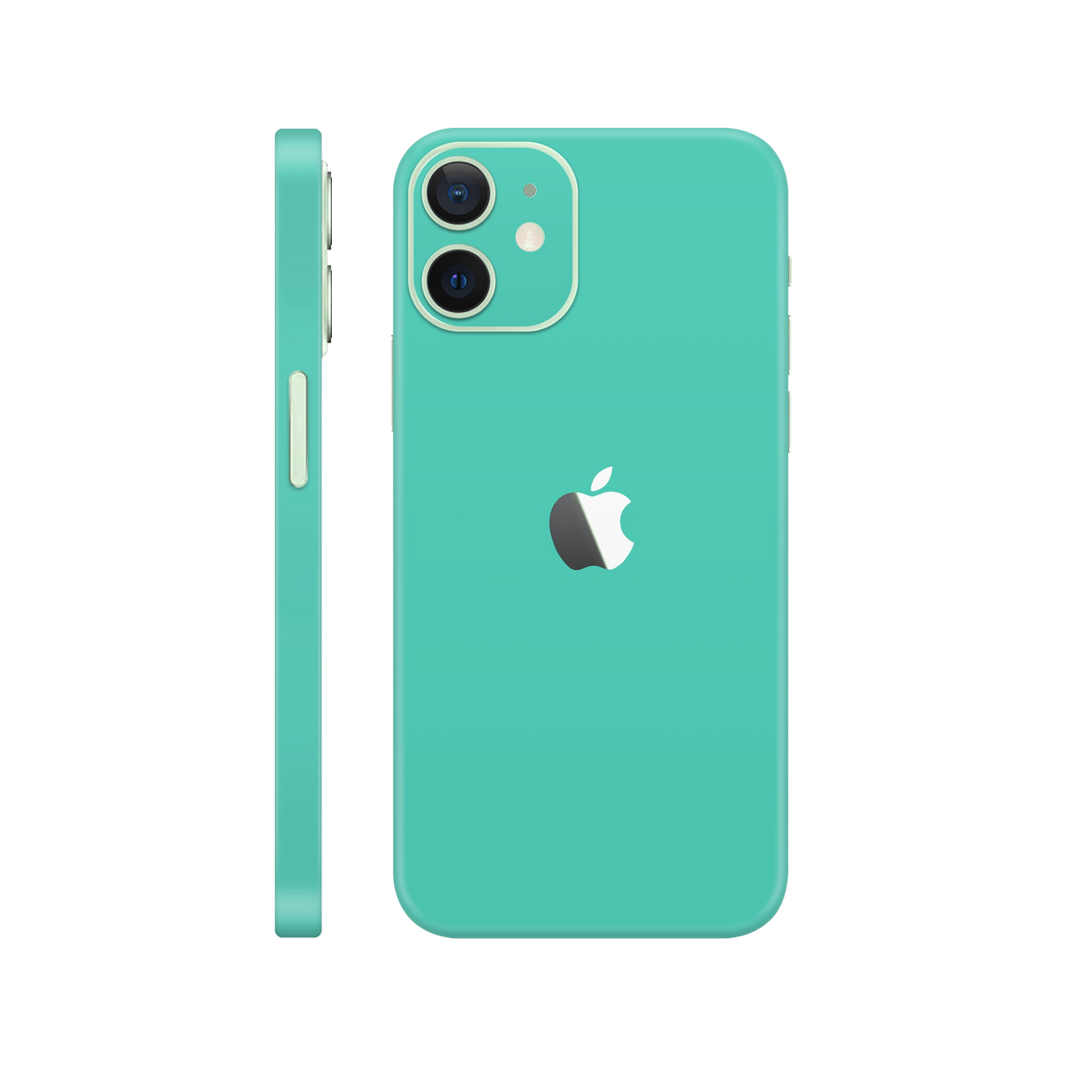 Folie de protectie pentru iPhone 12, eSkins Unique, Skin Mat Verde Menta