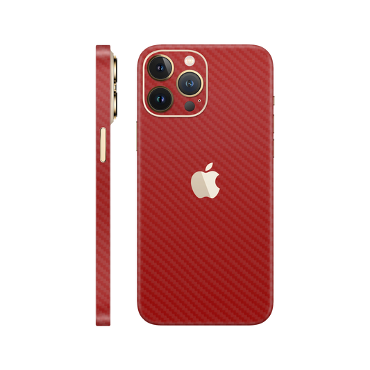 Skin iPhone 12 Pro, Carbon 3D Red