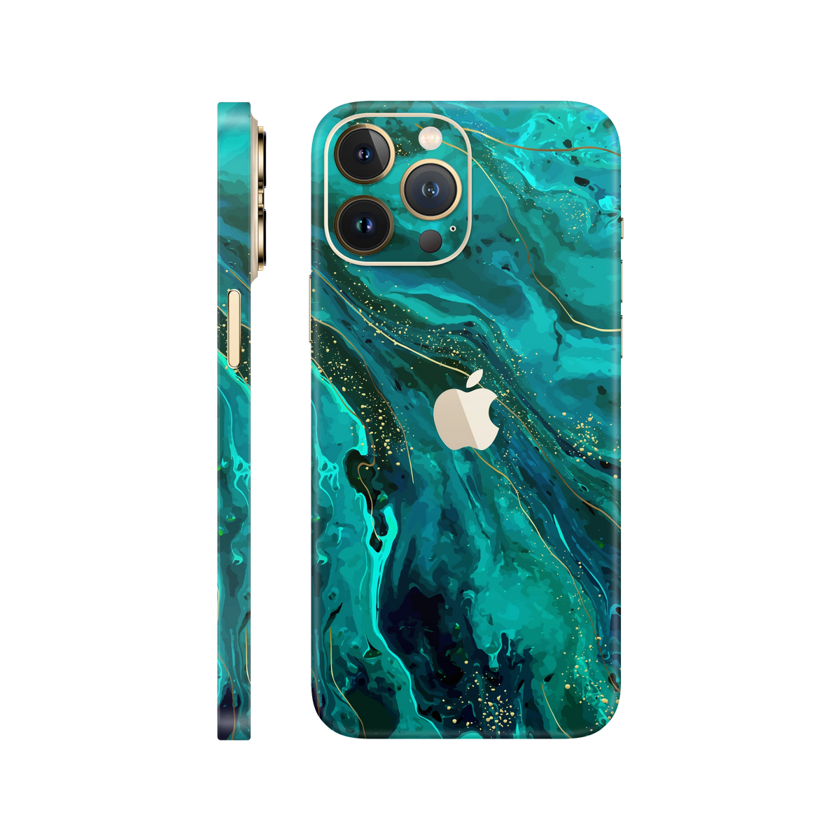 Folie de protectie pentru iPhone 12 Pro, eSkins Signature, Skin Celestial Lagoon