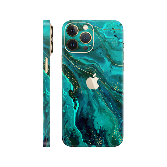 Folie de protectie pentru iPhone 12 Pro, eSkins Signature, Skin Celestial Lagoon