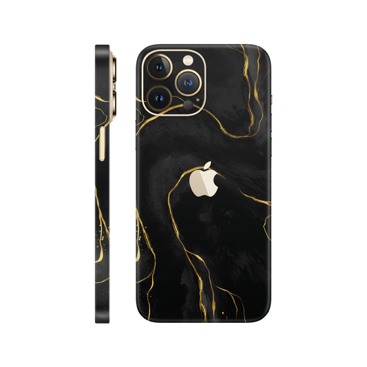 Folie de protectie pentru iPhone 12 Pro, eSkins Signature, Skin Golden Onyx