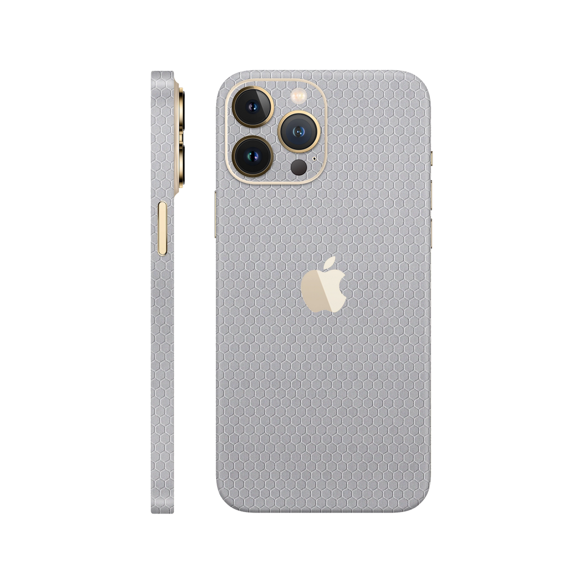 Skin iPhone 12 Pro, Honeycomb 3D Gray