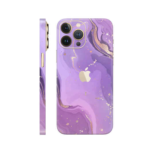 Folie de protectie pentru iPhone 12 Pro, eSkins Signature, Skin Lavender Swirl