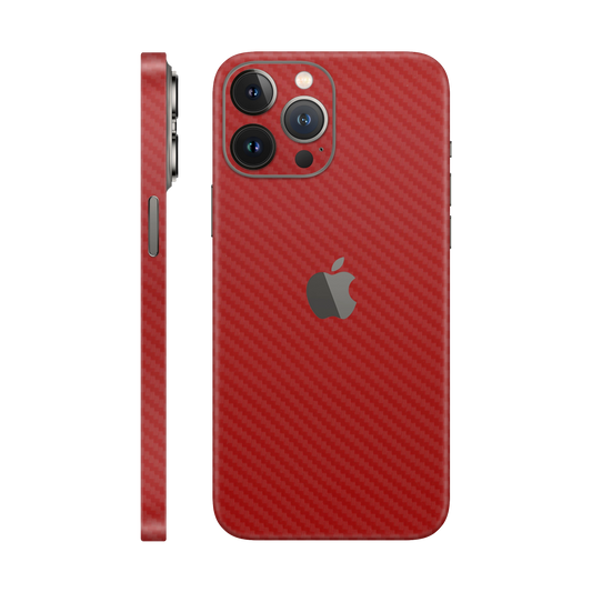 Skin iPhone 12 Pro Max, Carbon 3D Red