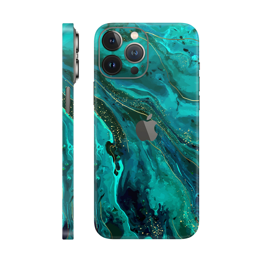 Folie de protectie pentru iPhone 12 Pro Max, eSkins Signature, Skin Celestial Lagoon