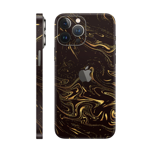 Folie de protectie pentru iPhone 12 Pro Max, eSkins Signature, Skin Golden Noir