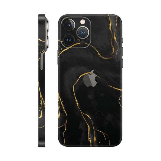Folie de protectie pentru iPhone 12 Pro Max, eSkins Signature, Skin Golden Onyx