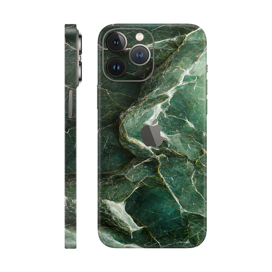 Folie de protectie pentru iPhone 12 Pro Max, eSkins Signature, Skin Mystic Emerald