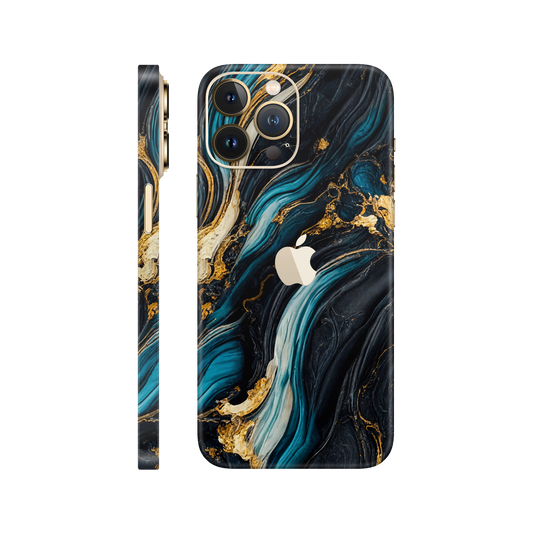 Folie de protectie pentru iPhone 12 Pro, eSkins Signature, Skin Mystic Ocean