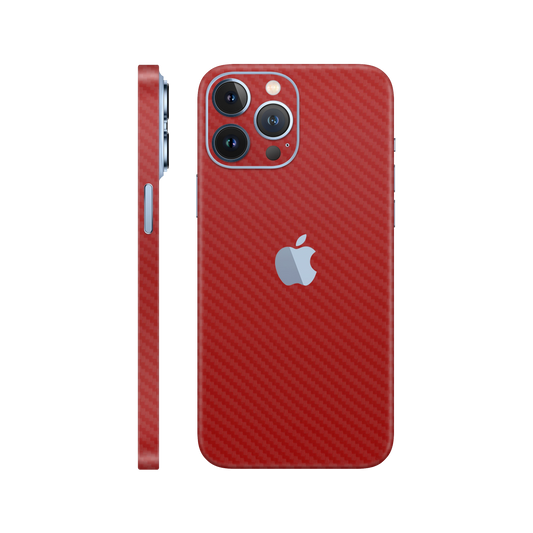 Skin iPhone 13 Pro, Carbon 3D Red