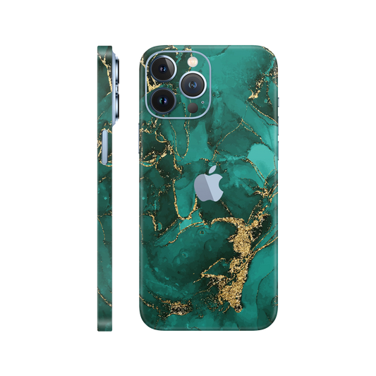 Folie de protectie pentru iPhone 13 Pro, eSkins Signature, Skin Ethereal Green