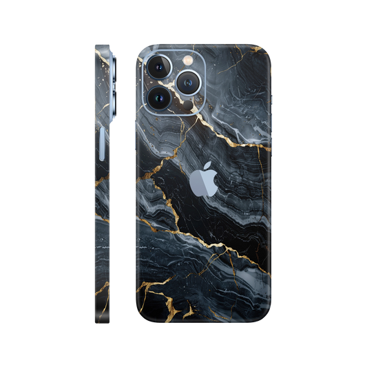 Folie de protectie pentru iPhone 13 Pro, eSkins Signature, Skin Gilded Abyss