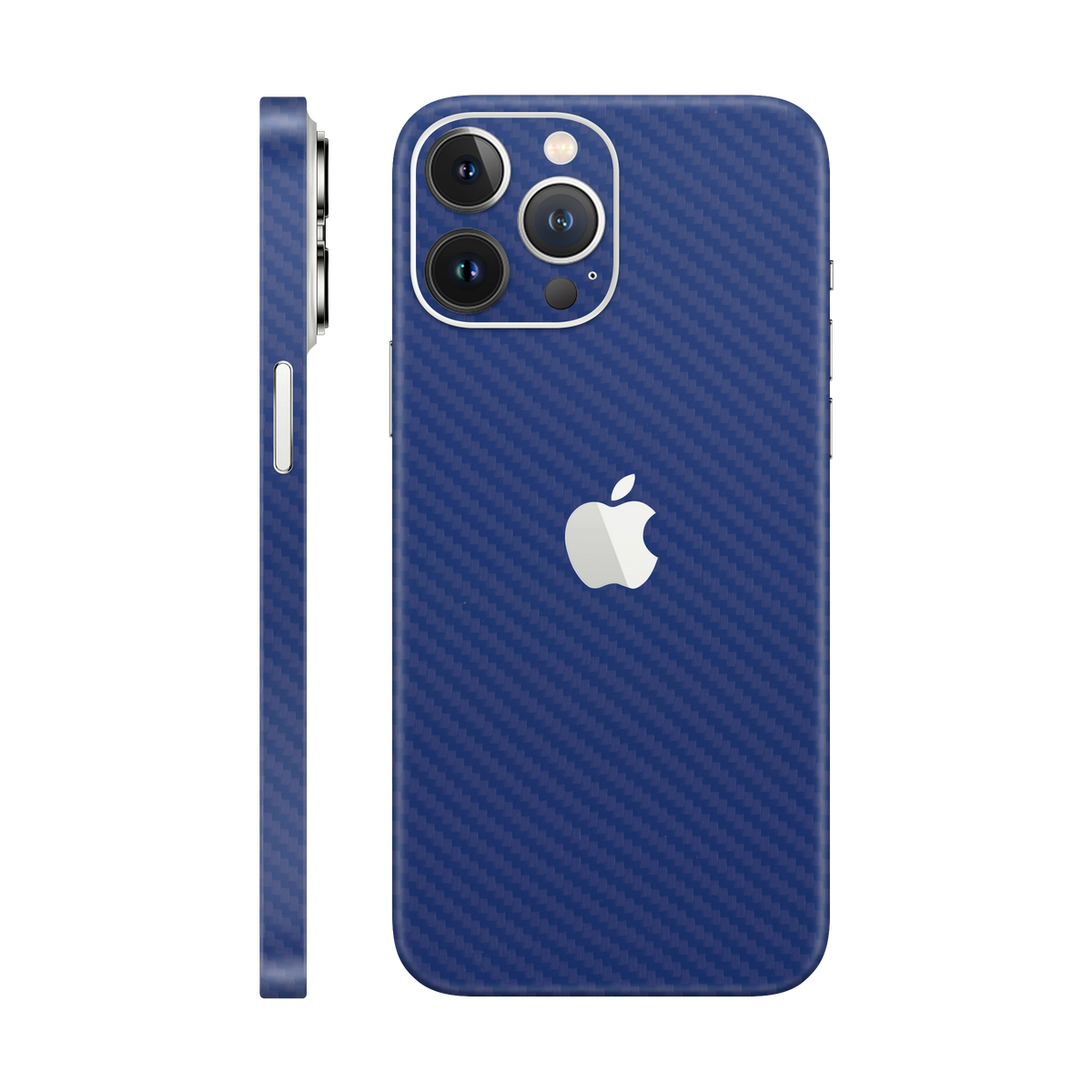 Skin iPhone 13 Pro Max, Carbon 3D Blue