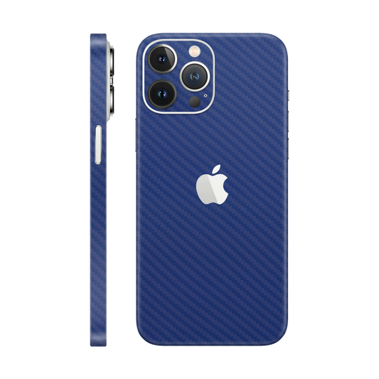 Skin iPhone 13 Pro Max, Carbon 3D Blue