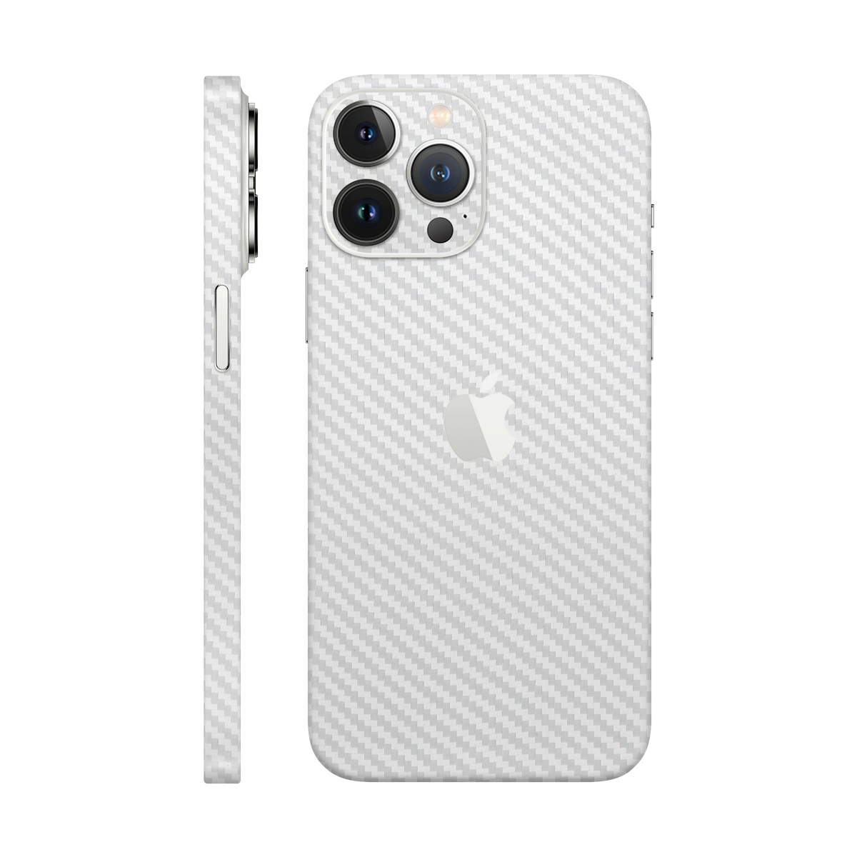 Skin iPhone 13 Pro Max, Carbon 3D White