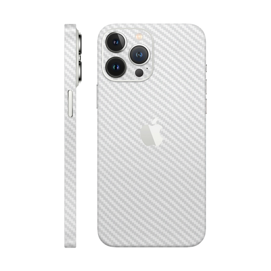 Skin iPhone 13 Pro Max, Carbon 3D White