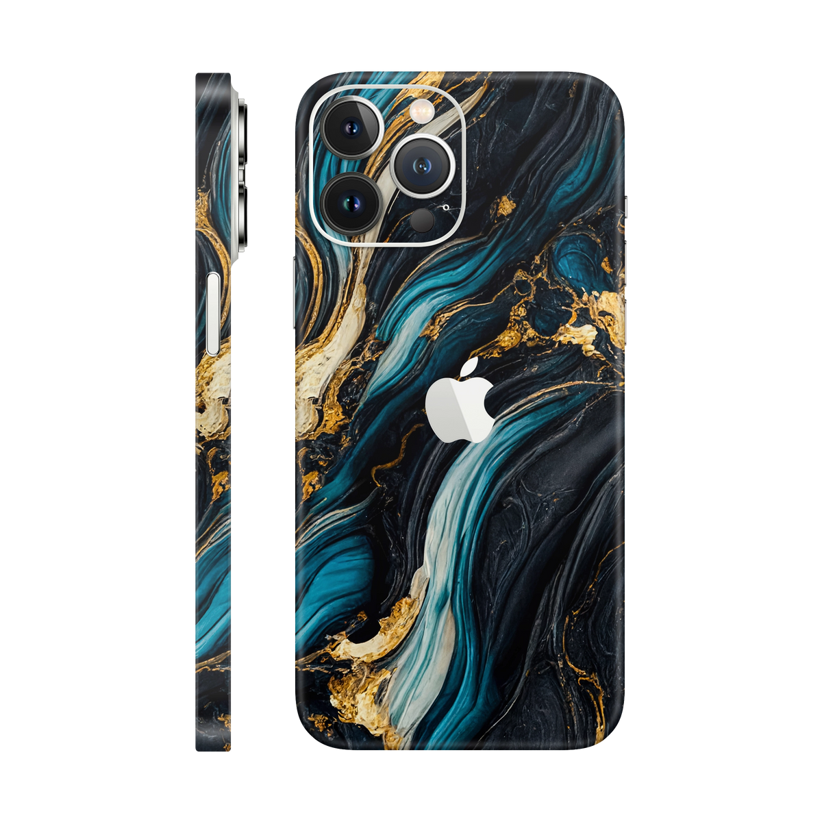 Folie de protectie pentru iPhone 13 Pro Max, eSkins Signature, Skin Mystic Ocean
