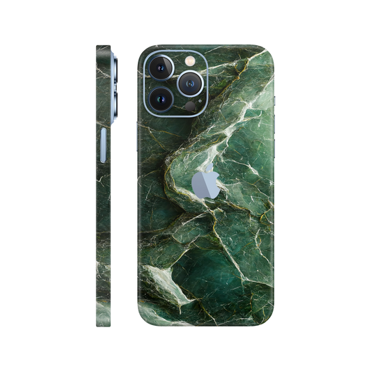 Folie de protectie pentru iPhone 13 Pro, eSkins Signature, Skin Mystic Emerald
