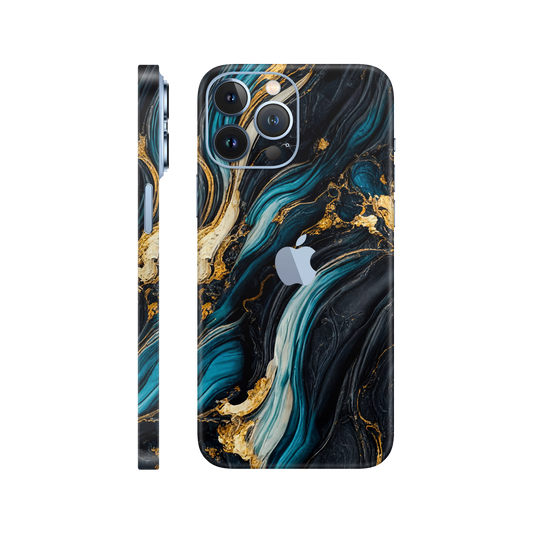 Folie de protectie pentru iPhone 13 Pro, eSkins Signature, Skin Mystic Ocean