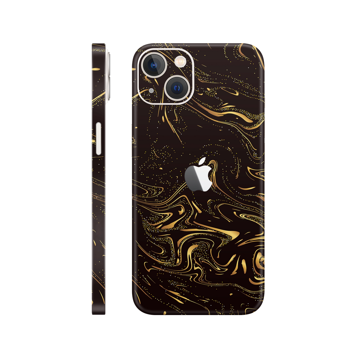 Folie de protectie pentru iPhone 14, eSkins Signature, Skin Golden Noir