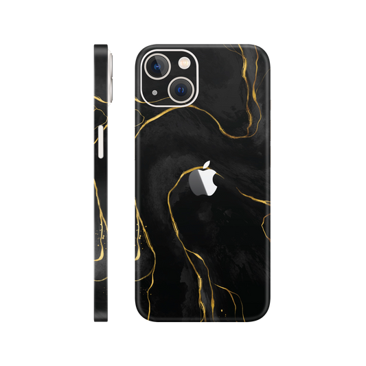 Folie de protectie pentru iPhone 14, eSkins Signature, Skin Golden Onyx