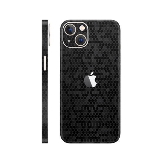 Skin iPhone 14, Honeycomb 3D Black